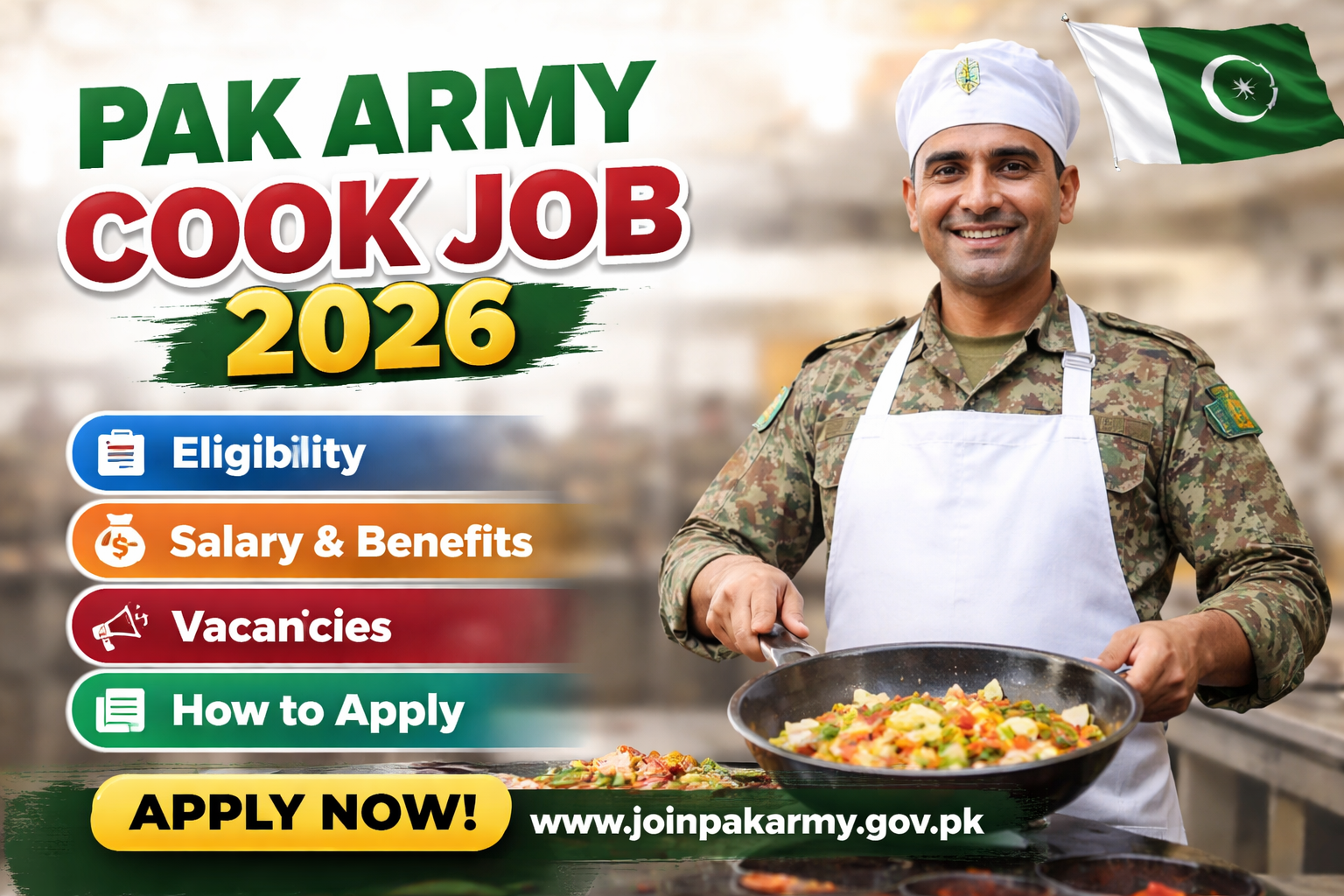 Pak Army Cook Job 2026