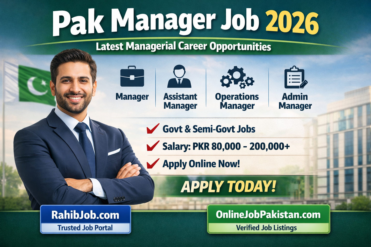Pak Manager Job 2026