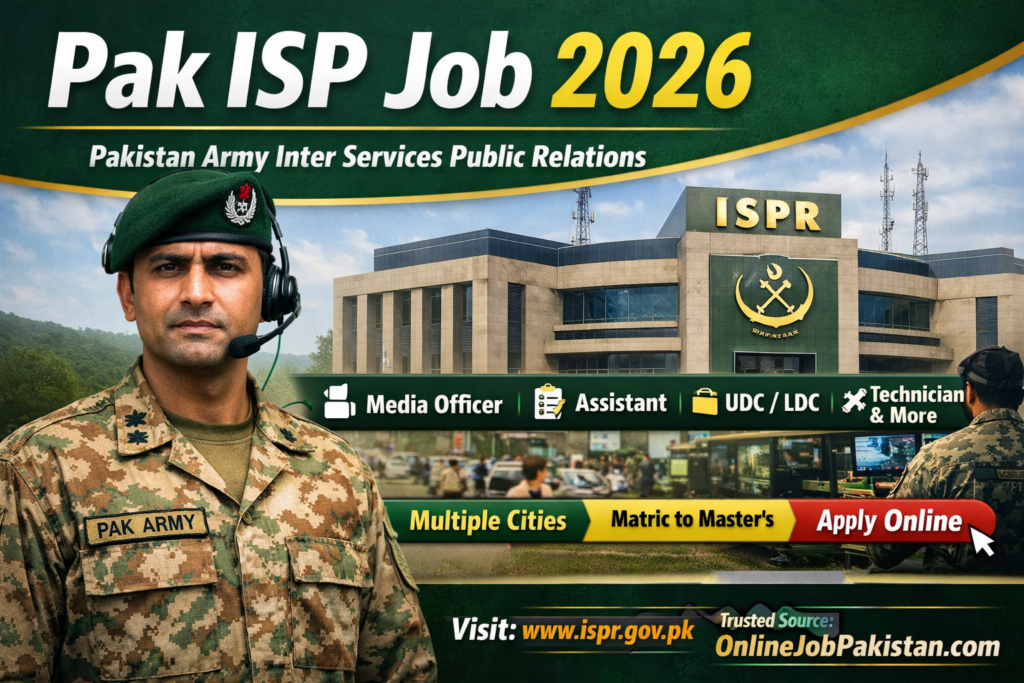 Pak ISP Job 2026